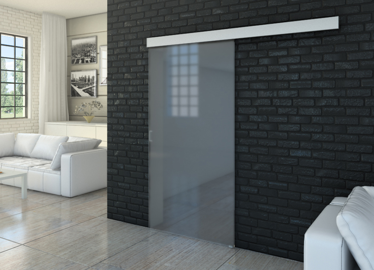 Système coulissant pour porte en verre